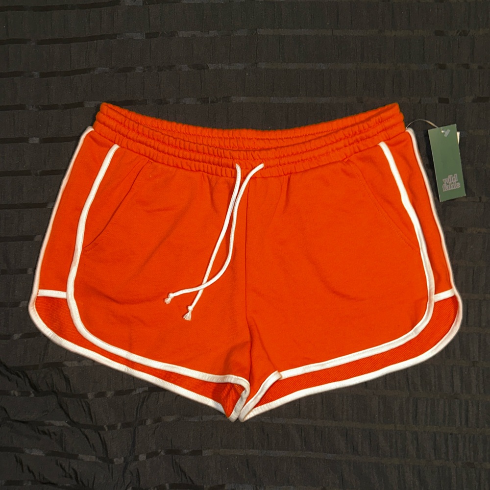 Wild Fable Orange and White Shorts